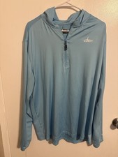 HABIT 40 Solar Factor Performance Pullover Hoodie Blue Size Large
