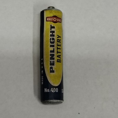 Vintage Paper Wrapped Ray-O-Vac AAA Pen Light Battery. No.400 1.5v