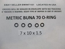 7mm ID X 10mm OD x 1.5mm thick O-ring. Buna-70. Quan 5.