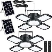 Aqonsie Solar Shed Light Outdoor Indoor, 176LED Solar Powered Motion Sensor Pend