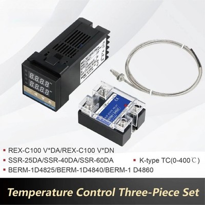 Digital PID Temperature Controller with K Type Thermocouple SSR REX-C100