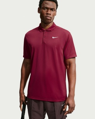 NikeCourt Dri-FIT Polo Mens Size XXL Tall Burgundy Maroon Tennis Golf Activewear