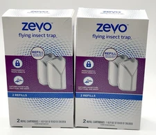 2 Pack Zevo Flying Insect Trap Refill Cartridges 4 Refill Cartridges In Total