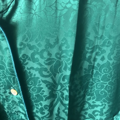 Nwt NATORI Pajamas PJ’S Set Floral Mandarin Collar Top Pants Emerald Green XL - Picture 11 of 21