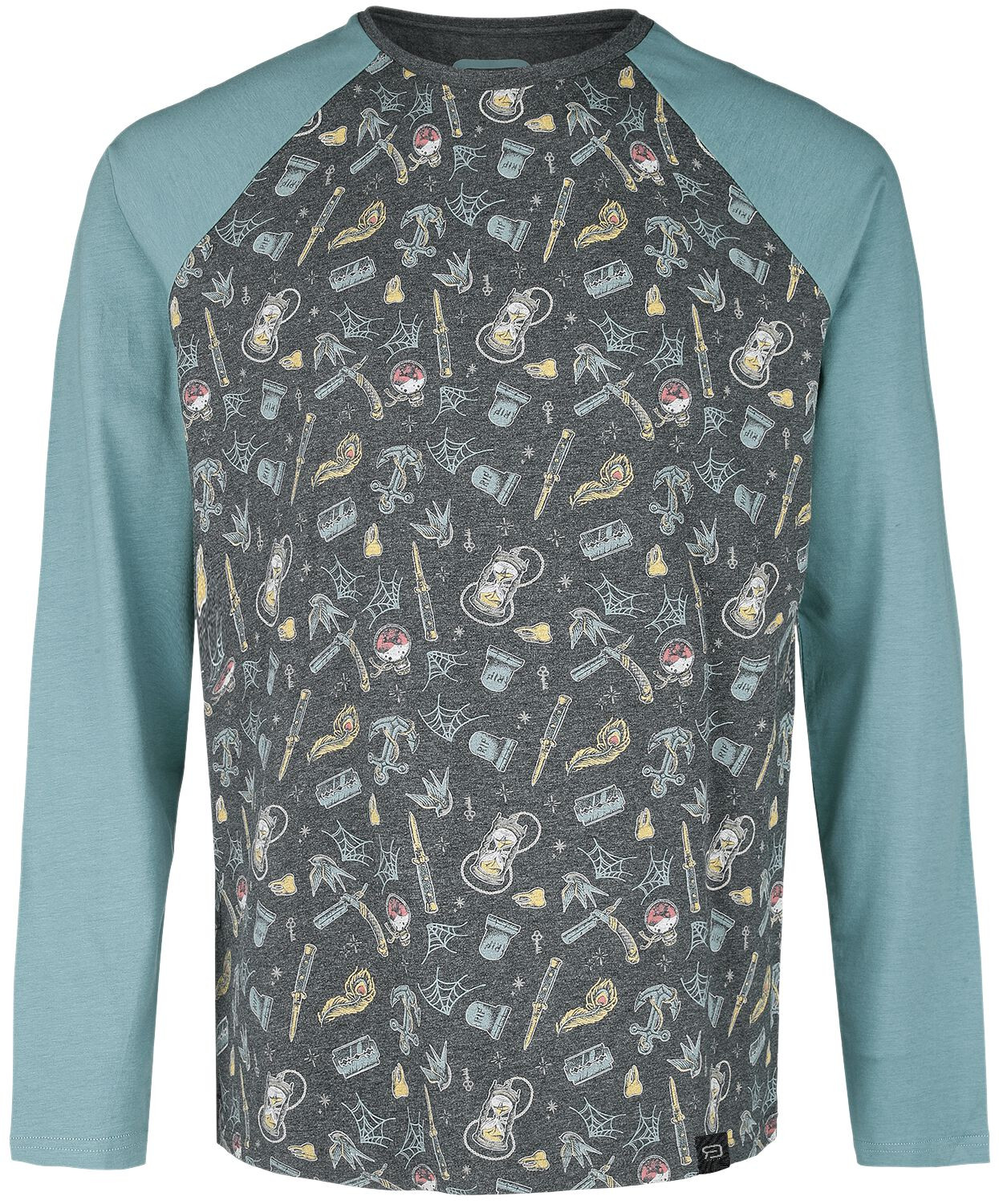 КРАСНАЯ рубашка-реглан от EMP Herren blau-graues mit Old School Motiven 6690₽