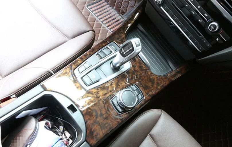 Fit For BMW X3 F25 X4 F26 2014-2017 Wood Grain Central Console Gear Shift Cover - Image 2 of 4