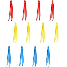 12 Count Plastic Tweezers for Kids,Science Nature Small, Yellow and Red