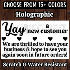 50 THANK YOU STICKERS 2.25" LABELS SMALL BUSINESS ONLINE STORE EBAY NEW CUSTOMER