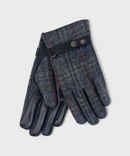 Galise One Fres Hat Men's Leather and Wool Gloves, Houndstooth Herringbone GUULW.H