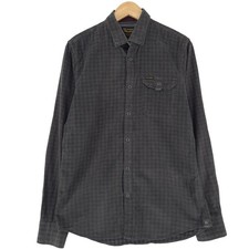 Pme Legend Mens Shirt Grey Check Cotton Button Up Classic Fit Casual Lp9 Size M