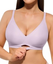 Jellysoft Bra Purple Wireless Jelly Bras for Women No Underwire Comfort Deep ...