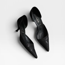 S/S 2002 Prada RUNWAY Jacquard Kitten Heels VINTAGE