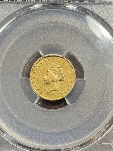 PCGS VF25 1855 INDIAN HEAD PRINCESS GOLD DOLLAR  NICE LUSTER TYPE 2