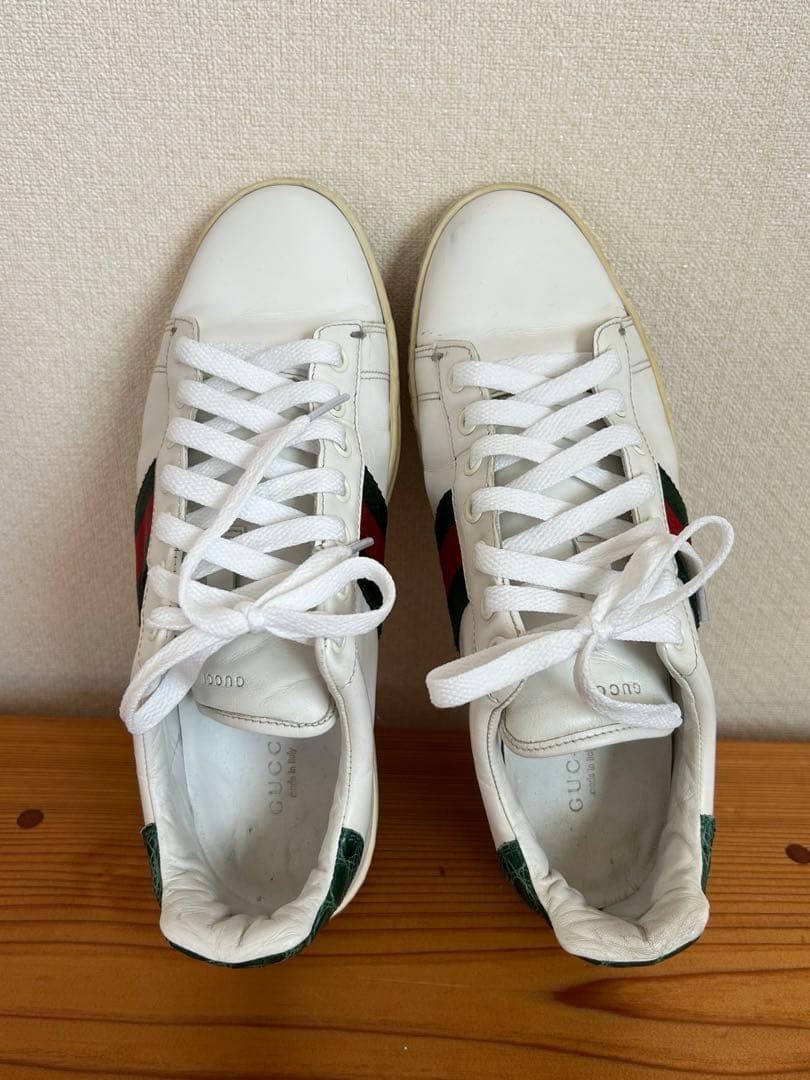 Auth Gucci Leather Sherry Line White Low cut Sneakers EU36.5 US6.5 UK3.5 Women thumbnail 15