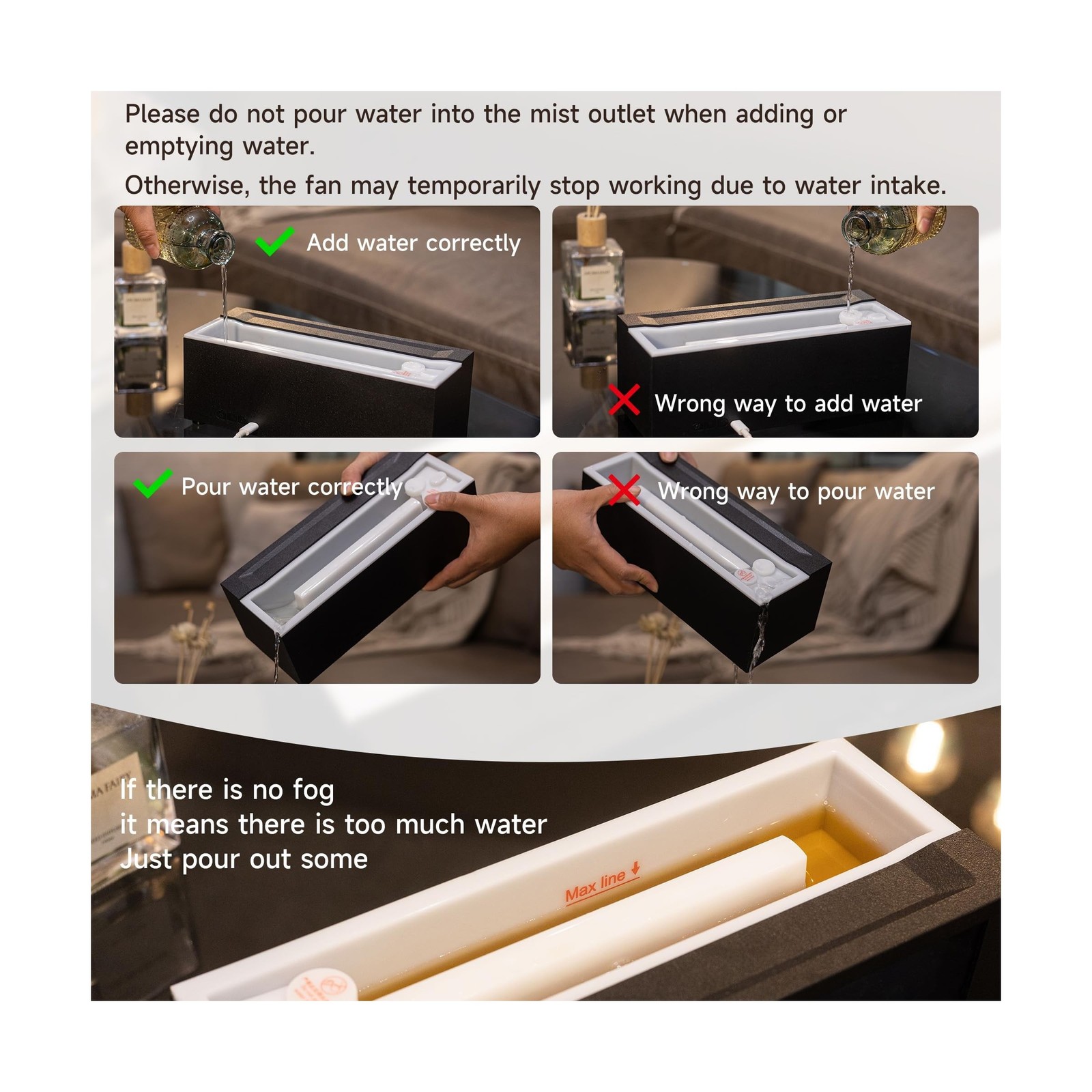 Fireplace Flame Air Diffuser Humidifier,7 Colors Aromatherapy Essential Oil D...