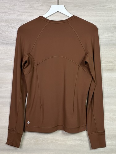 Lululemon It’s Rulu Run Long Sleeve Reflective Size 12 Roasted Brown RTDB 05674. - 第 4/7 張圖片