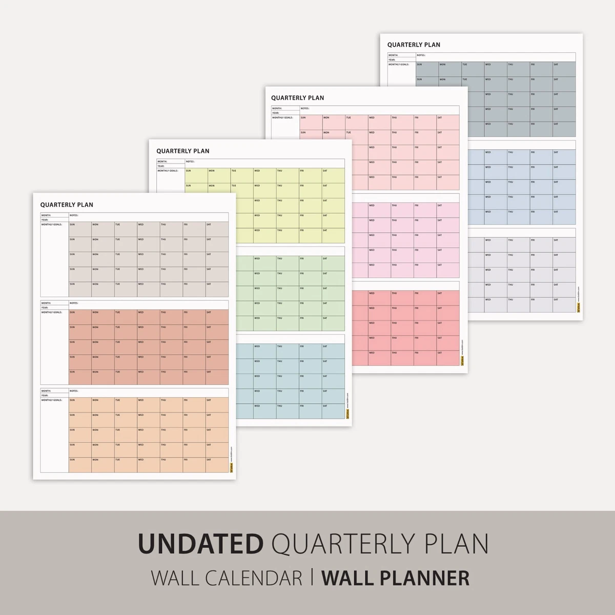 undated-quarterly-wall-calendar-quarterly-wall-planner-minimalist-3-month-plan-ebay