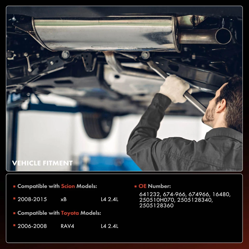 Convertidor catalítico delantero para Scion xB 2008-2015 Toyota RAV4 2006-2008 L4 2,4 L Foto 2 de 4