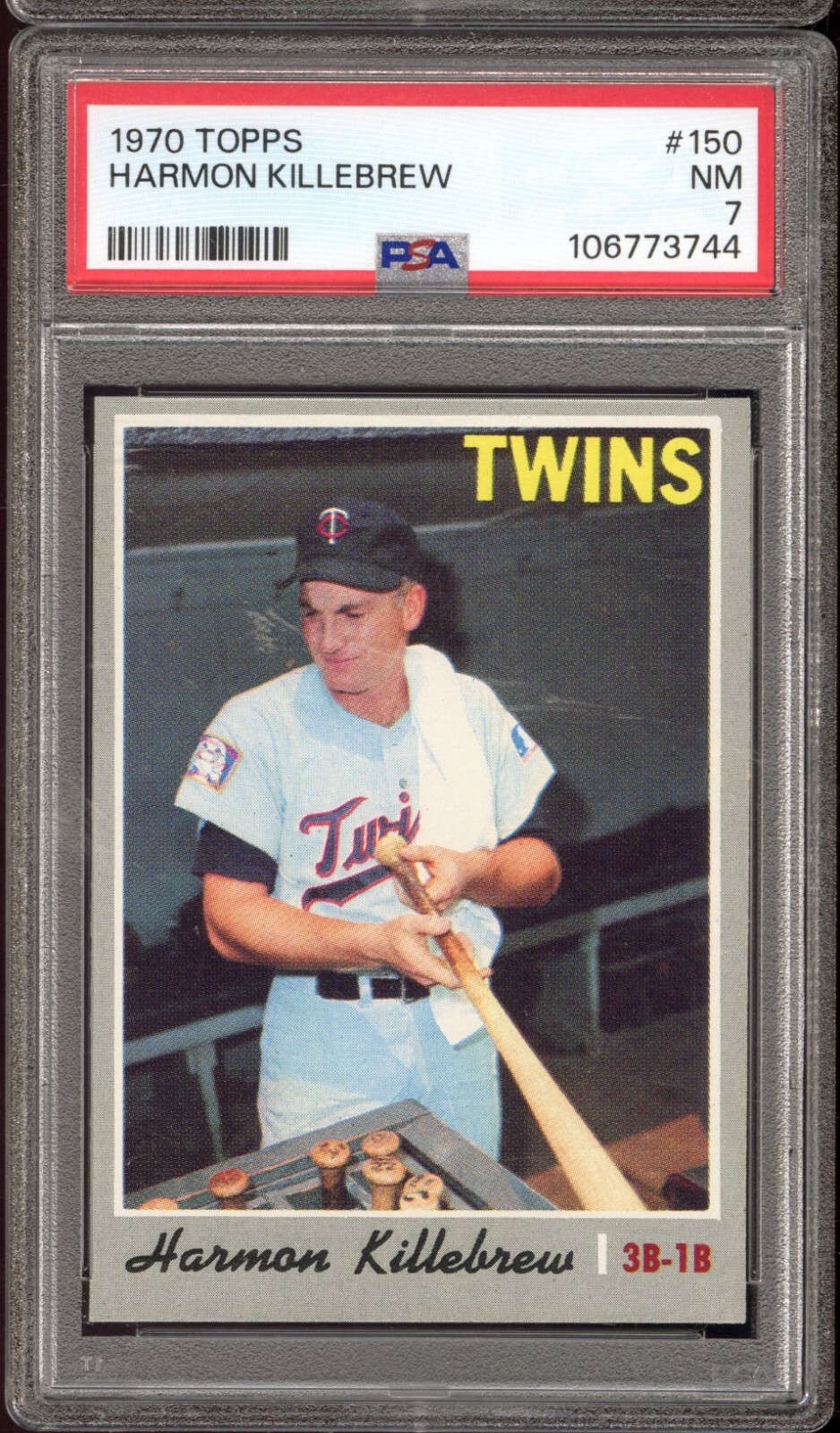 1970 Topps #150 Harmon Killebrew - PSA NM 7  Minnesota Twins  CENTERED  VSCARDS