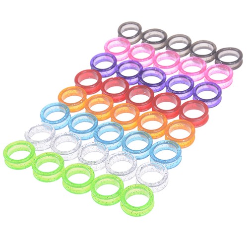 5Pcs/Set Silica Gel Hair Scissors Ring Cutting Barber Circle Shears Hairdress` - Picture 3 of 20