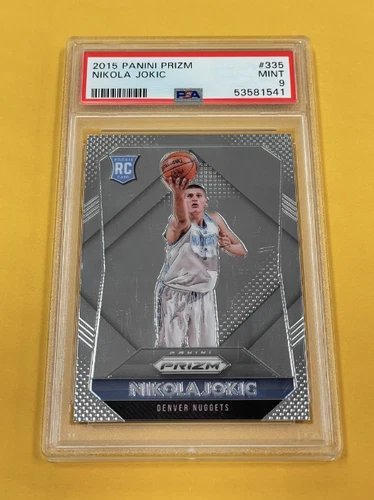 2015-16 Panini Prizm Nikola Jokic Rookie Base RC #335 PSA 9 MINT MS382
