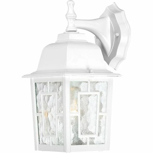 Banyan - 1 Light Wall Lantern with Clear Water Glass - White - SATCO-60-4921 - Picture 1 of 1