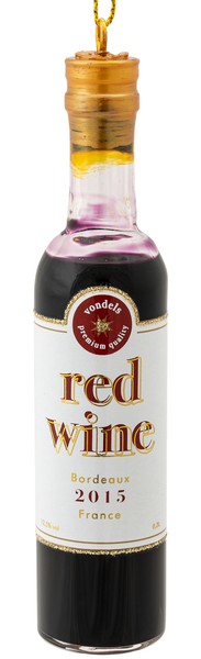Sikora BS638 Rotwein Flasche Christbaumschmuck Glas Weihnachtsbaum AnhäNger-image