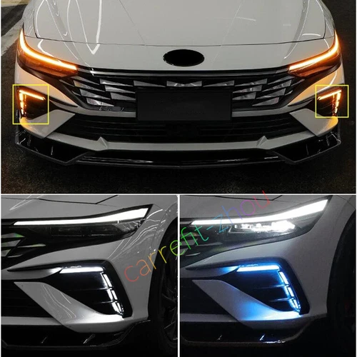 Luces de circulación diurna LED antiniebla DRL con intermitente para Hyundai Elantra 2024 - Imagen 2 de 6