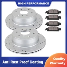 Rear Brake Rotors and Ceramic Pads for Silverado Sierra 1500 Tahoe Yukon Disc