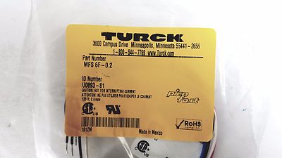 U0893-81  by TURCK ELEKTRONIK (MFS 6F-0.2)PICOFAST RECEPTACLES Free Shipping
