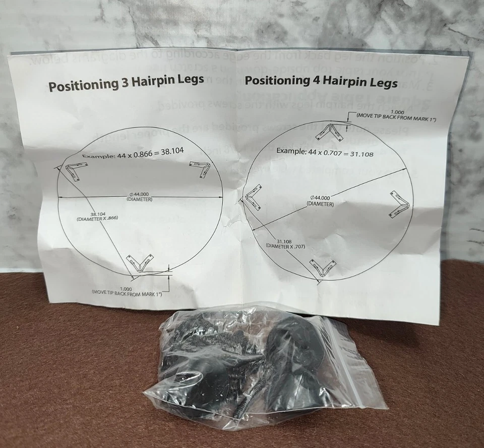 Orgerphy 16" Black Hairpin Furniture Legs (4PCS) Heavy Duty w/ Floor Protectors  - Image 3 of 3