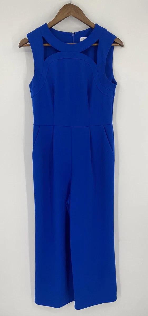 Calvin klein jumpsuit blue sales
