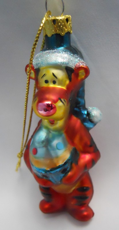 Disney TIGGER European Style Blown Glass WINNIE THE POOH Christmas Ornament