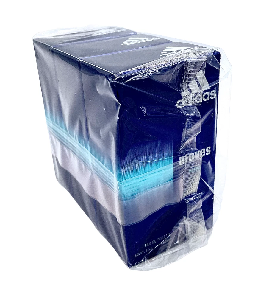 Adidas Moves for Him 1.6 OZ Eau de Toilette Spray -Nuevo 100% Auténtico - Paquete de 3 Foto 2 de 2