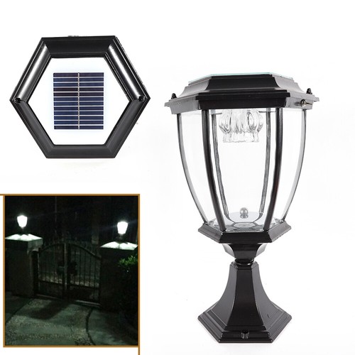 Outdoor Yard Light LED Solar Power Lantern Landscape Pillar Post Lamp Waterproof - Picture 11 of 12
