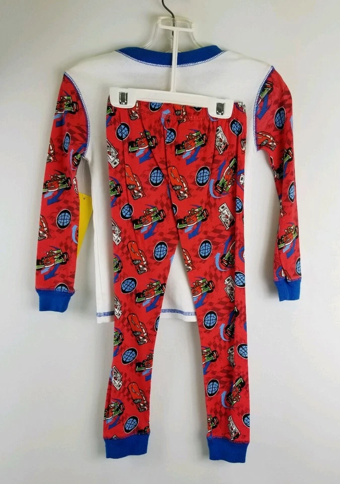 Disney Boy 5 Red Cars Long Sleeve Pajama Set NWT 2719 - Image 3 of 4