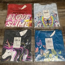 The Children's Place Girls Size S/P 5/6 lot of 4 Short Sleeved T-Shirts NWT