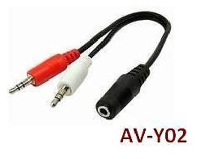 6 inch 3.5mm Stereo Audio Y - Splitter Cable, F to 2 M