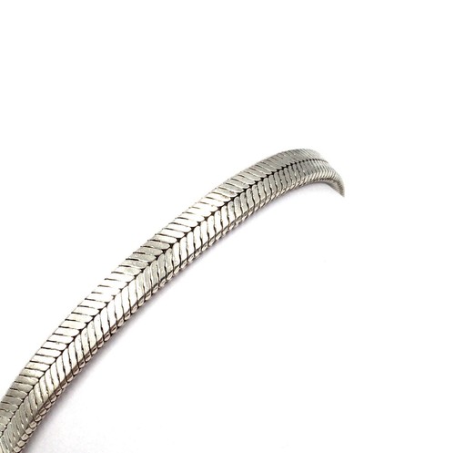 21cm 925 Silber massiv Armband 6mm Schlangen Form moderner Schmuck Armreif 26gr - Picture 3 of 16