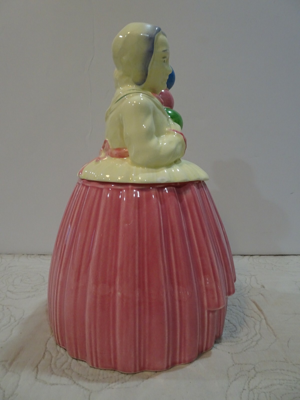 Pottery Guild of America Balloon Lady Hand Painted Ceramic Cookie Jar
