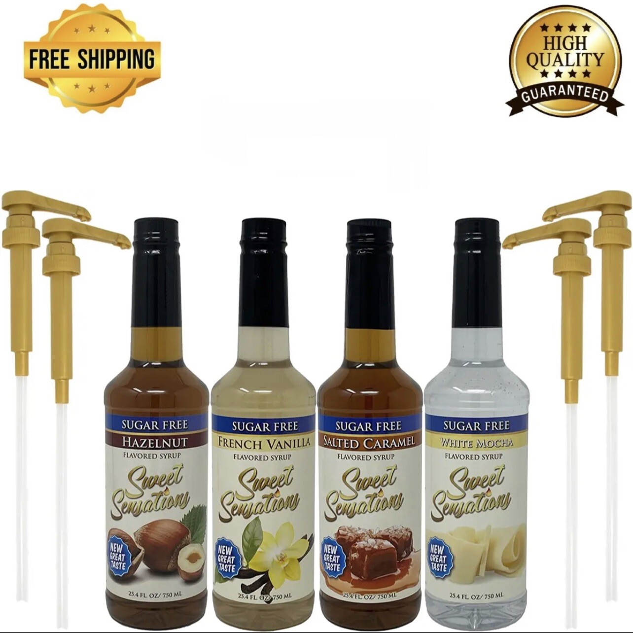 S Sweet Sensations Sugar Free Coffee Syrup white mocha (2pcs+2 by the