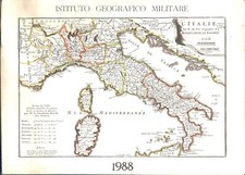 Calendario Istituto Geografico Militare Anno 1988. Senza Cordoncino Originale
