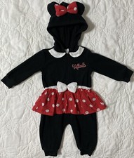 Disney Baby Minnie Mouse Infant One Piece Hooded Outfit 3-6 Months Costume