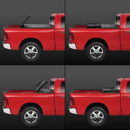FOR 2020-2023 JEEP GLADIATOR PICKUP BED TOP SOFT FOLDING TRI-FOLD TONNEAU COVER - Picture 4 of 12