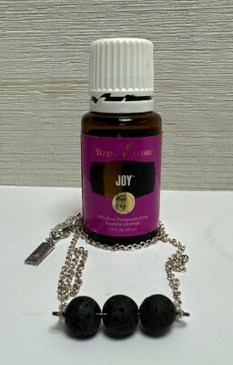 Young Living 15ml Joy Essential Oil Open/Full With YL Diffuser Necklace