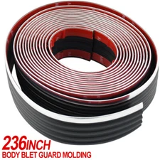 2.5x236" Car Body Side Molding Trim Strip Belt Exterior Protector Roll Truck SUV