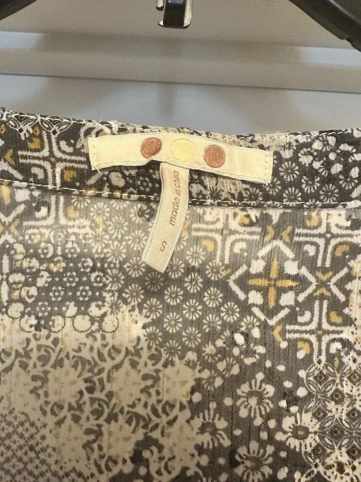 Blusa Campesina Tres Lunares Pequeña Nueva Con Etiquetas Geométrica Foto 2 de 4