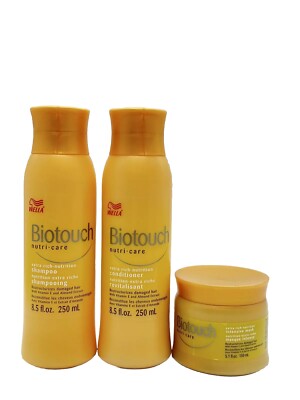 Wella Biotouch Nutri-Care Extra Rich-Nutrition Shampoo, Conditioner, and Mask