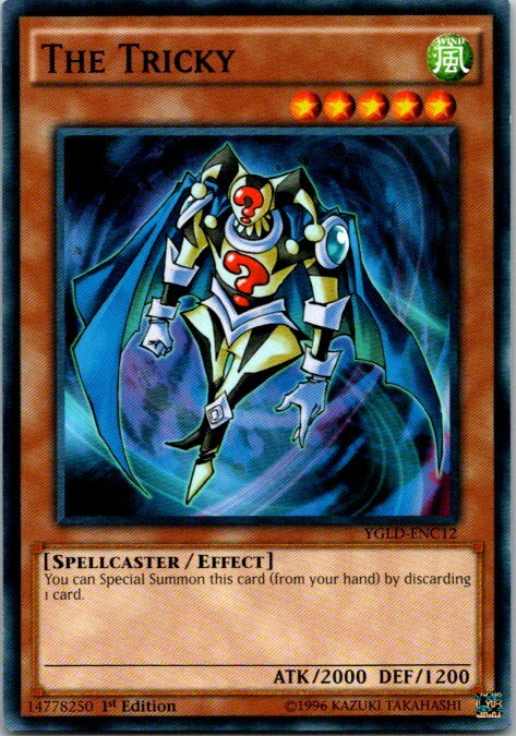 The Tricky YGLD-ENC12 Yu-Gi-Oh! Card Light Play 1st Edition | eBay