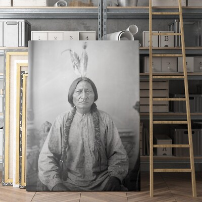 #ad #ad Chief Sitting Bull Lakota Warrior Native Indian America Canvas Print Wall Art $189.00